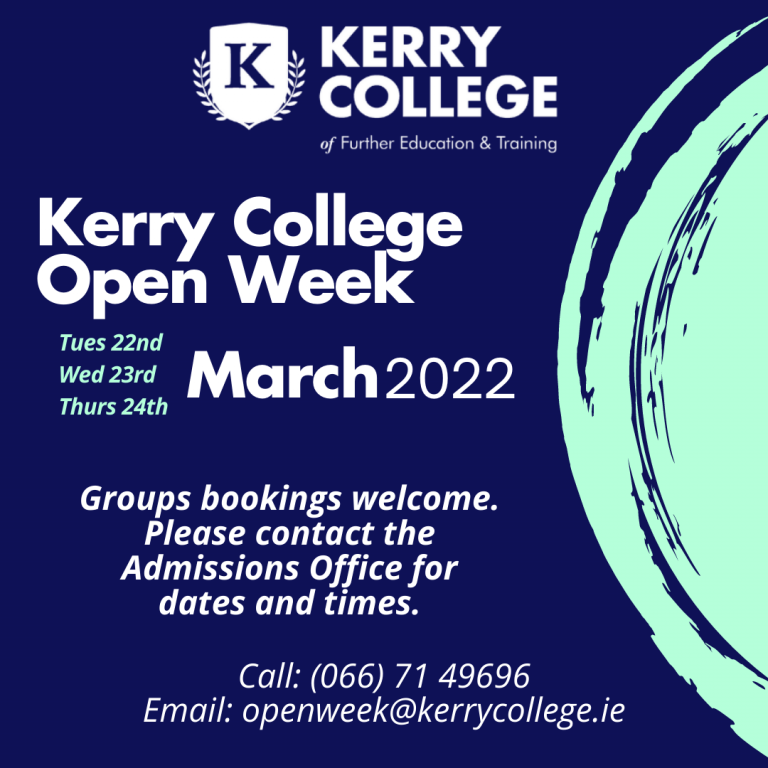 Kerry College Open Week 2022 - Kerry College